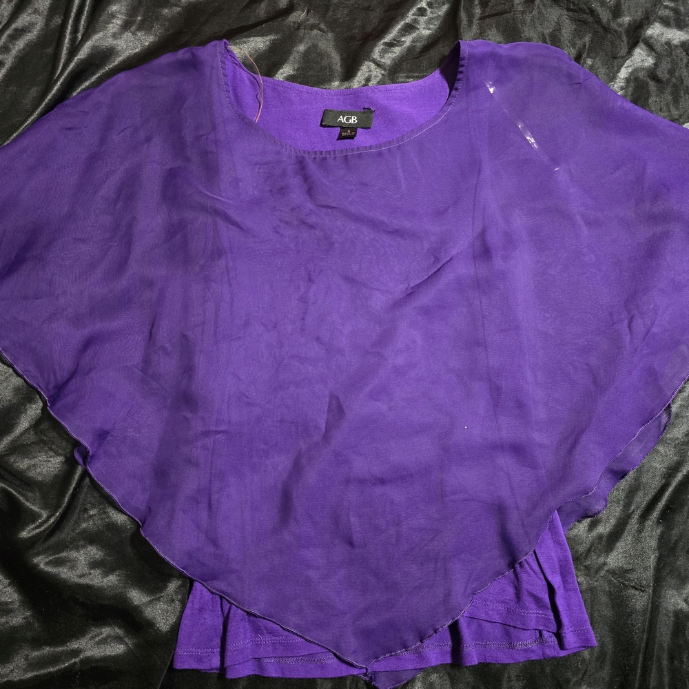 AGB Purple Asymmetrical Blouse